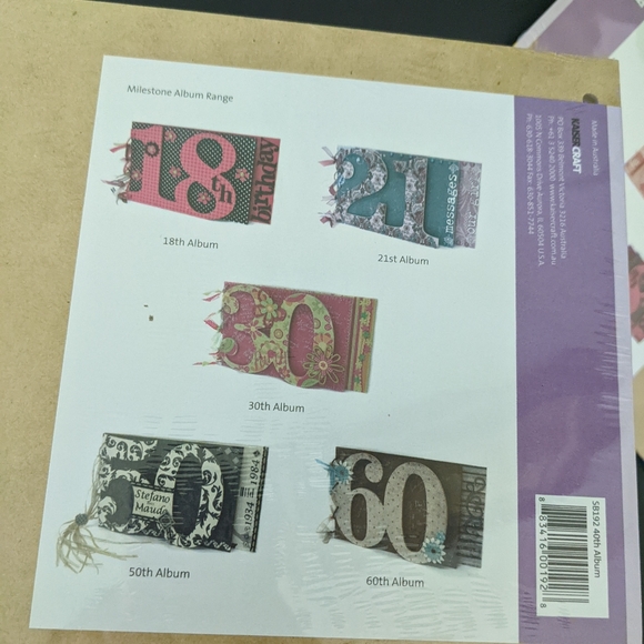 Hardboard Crafting Handmade Scrapbook/Guestbook Maker Pieces 30/40/50 Birthday - Picture 7 of 7